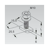 Kalapácsfejű csavar M10x30mm 30mm hatszögű galván/elektrolit horganyzott acél HM 410/30 Niedax